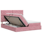 Opbergbed 180x200 cm roze fluweel