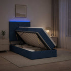Opslagbed met matras blauw 90x200 cm