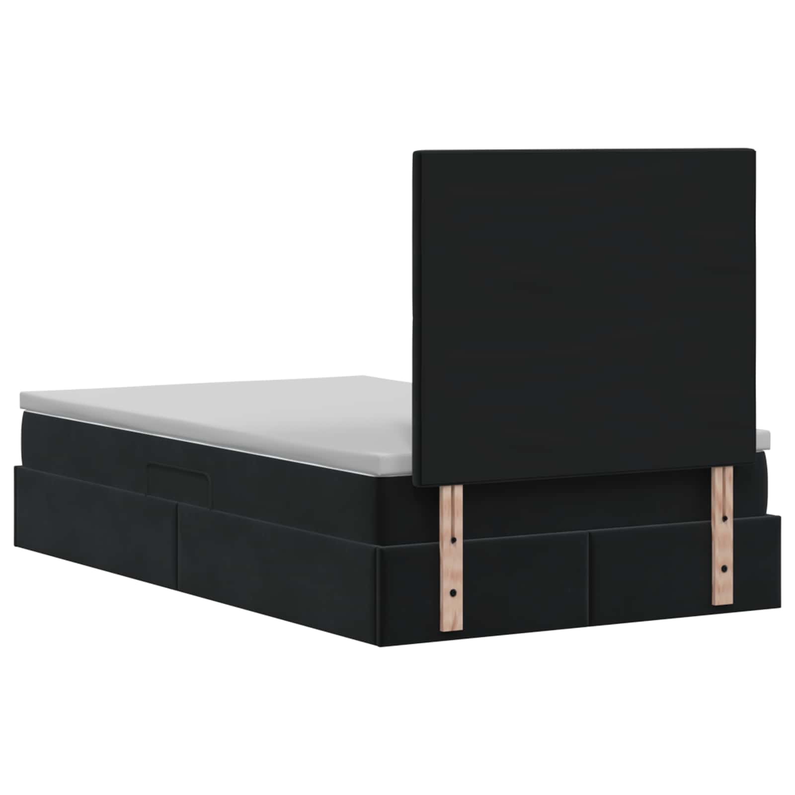 LED Opslagbed met Matras Zwart 120 x 200 cm Fluweel