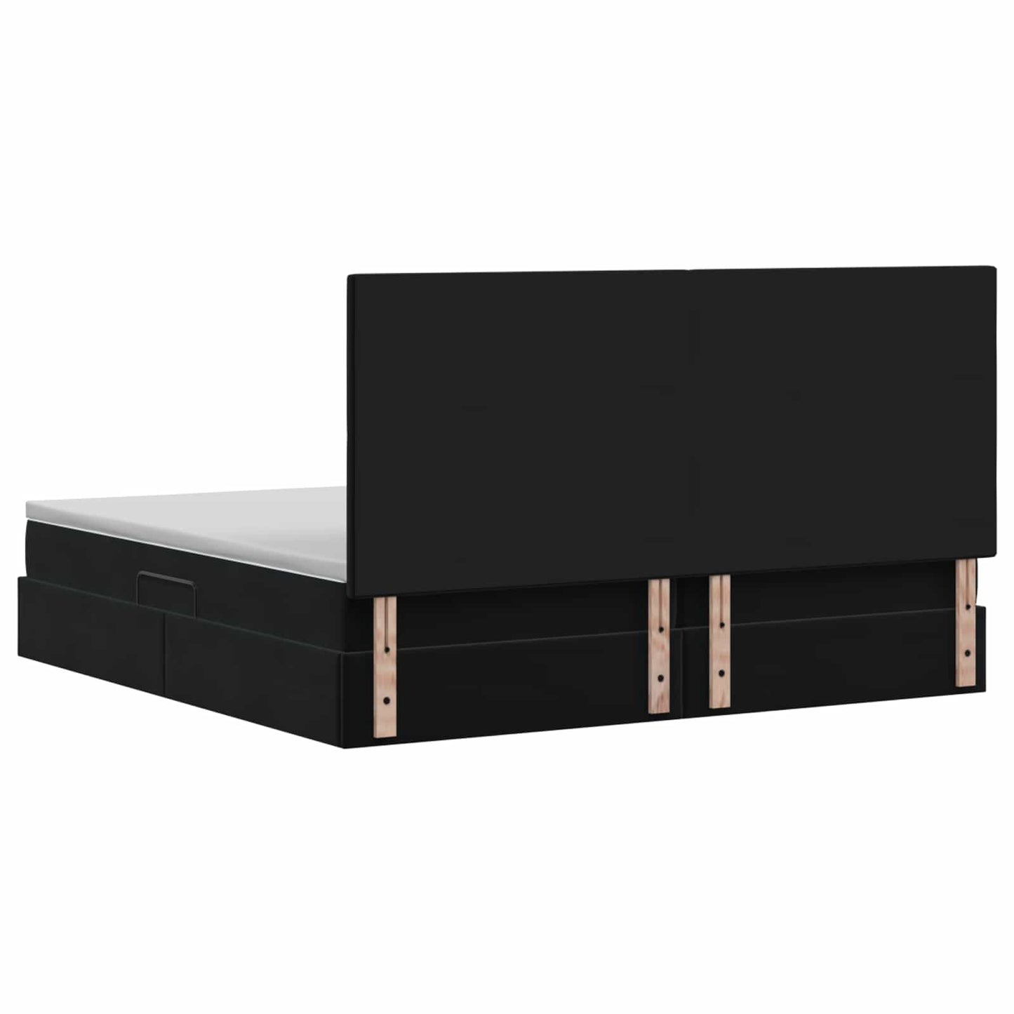 LED Opslagbed met Matras Zwart 200 x 200 cm Fluweel