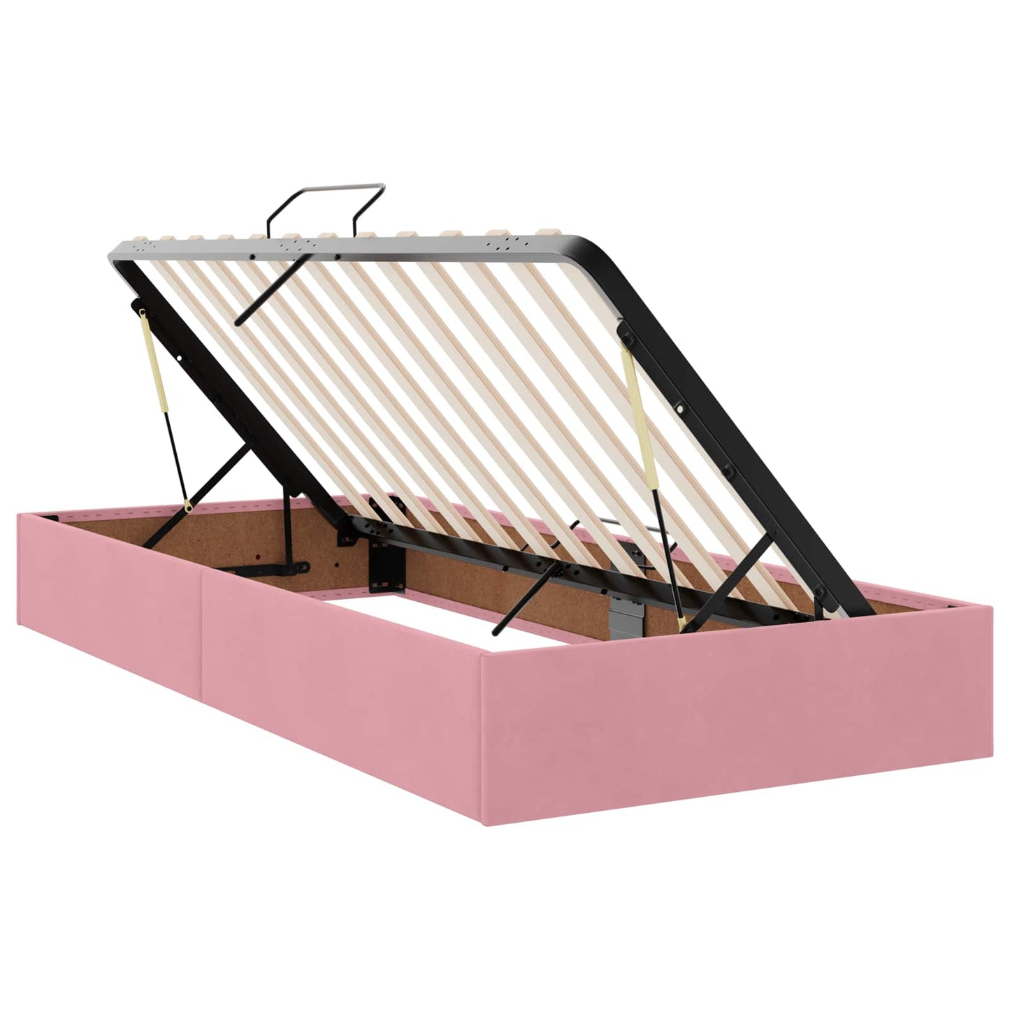 LED Opslagbed met Matras Roze 90 x 190 cm Fluweel
