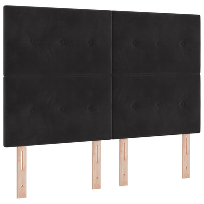 LED Opslagbed met Matras Zwart 160 x 200 cm Fluweel