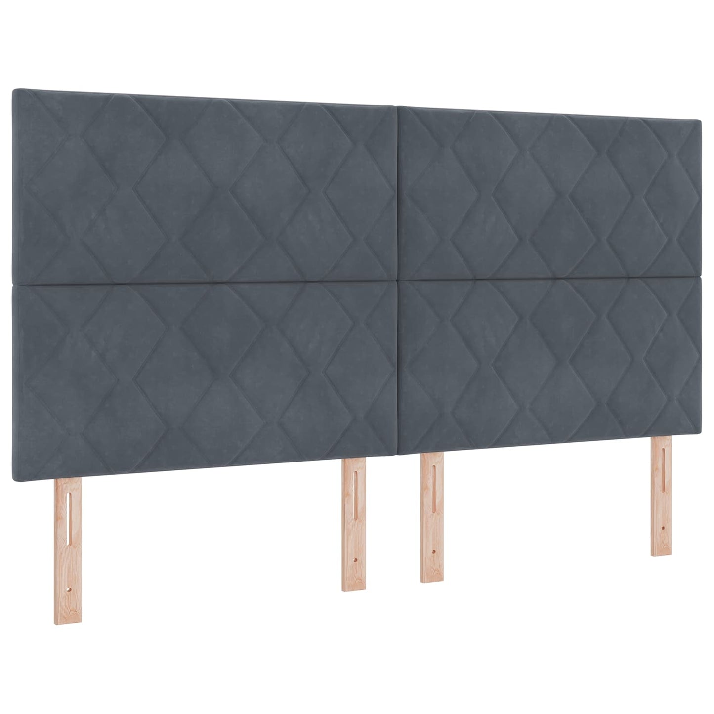 LED Opslagbed met Matras Donkergrijs 180 x 200 cm Fluweel