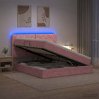Opslagbed 160x200 cm roze fluweel