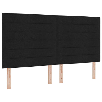 LED Opslagbed met Matras Zwart 180 x 200 cm Stof