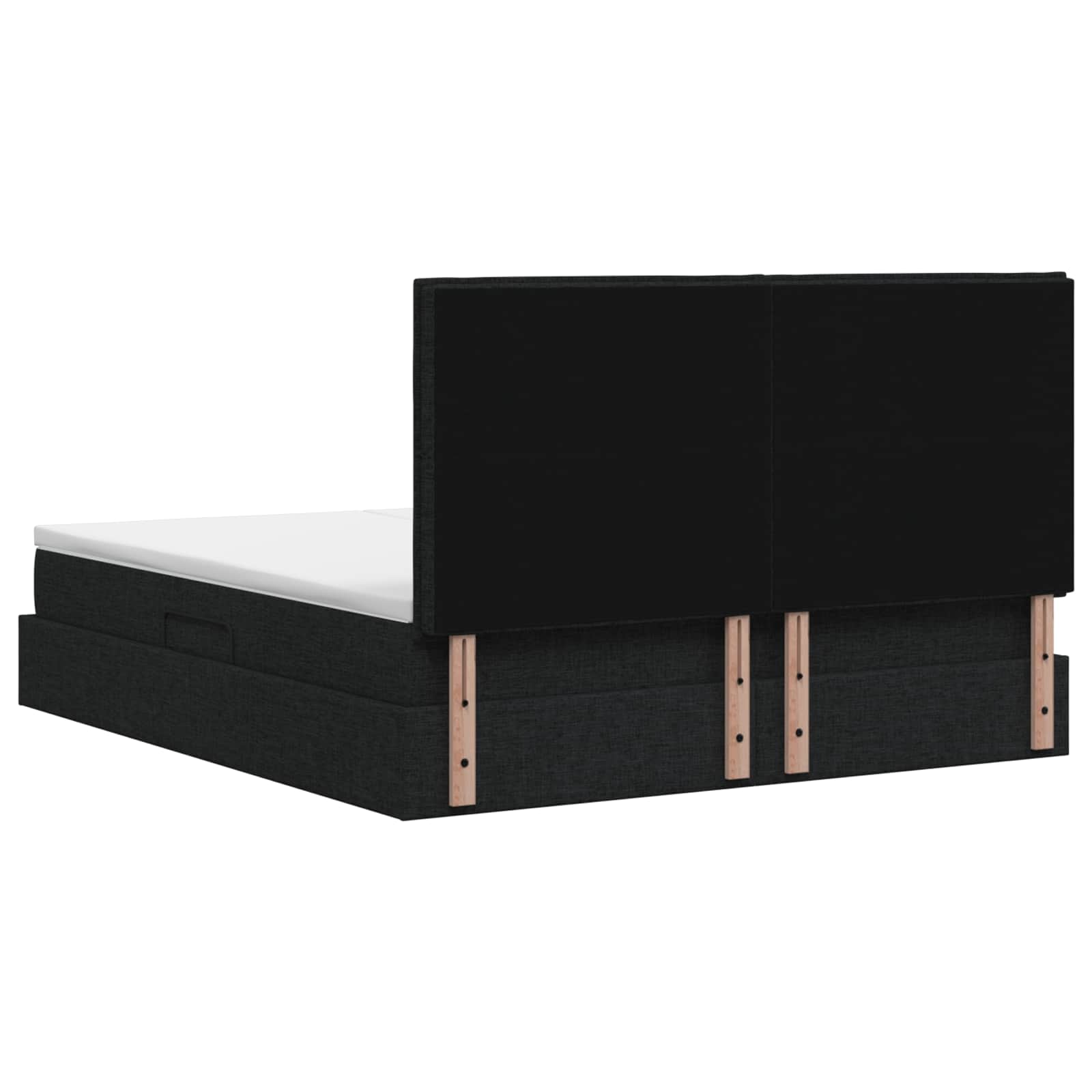 LED Opslagbed met Matras Zwart 180 x 200 cm Stof