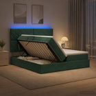 Opslagbed 200x200 cm donkergroen fluweel