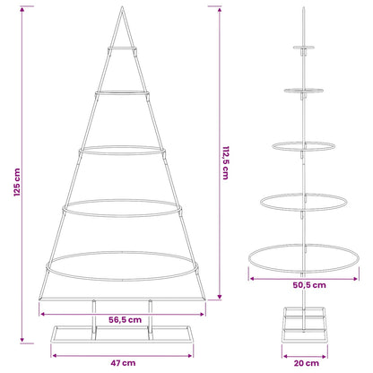 Metalen kerstboom met standaard KUOPIO 125 cm Staal Wit