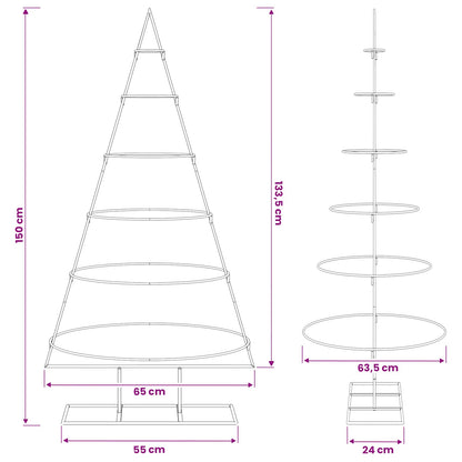 Metalen kerstboom met standaard KUOPIO 150 cm Staal Wit