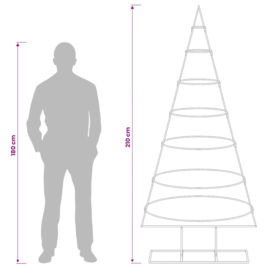 Metalen kerstboom met standaard KUOPIO 180 cm Staal Wit