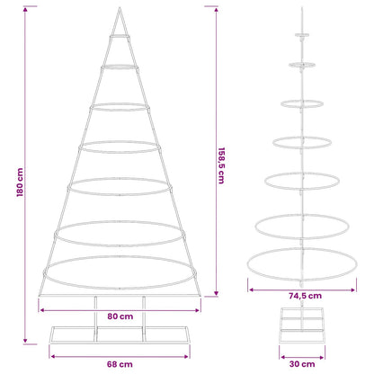 Metalen kerstboom met standaard KUOPIO 180 cm Staal Wit
