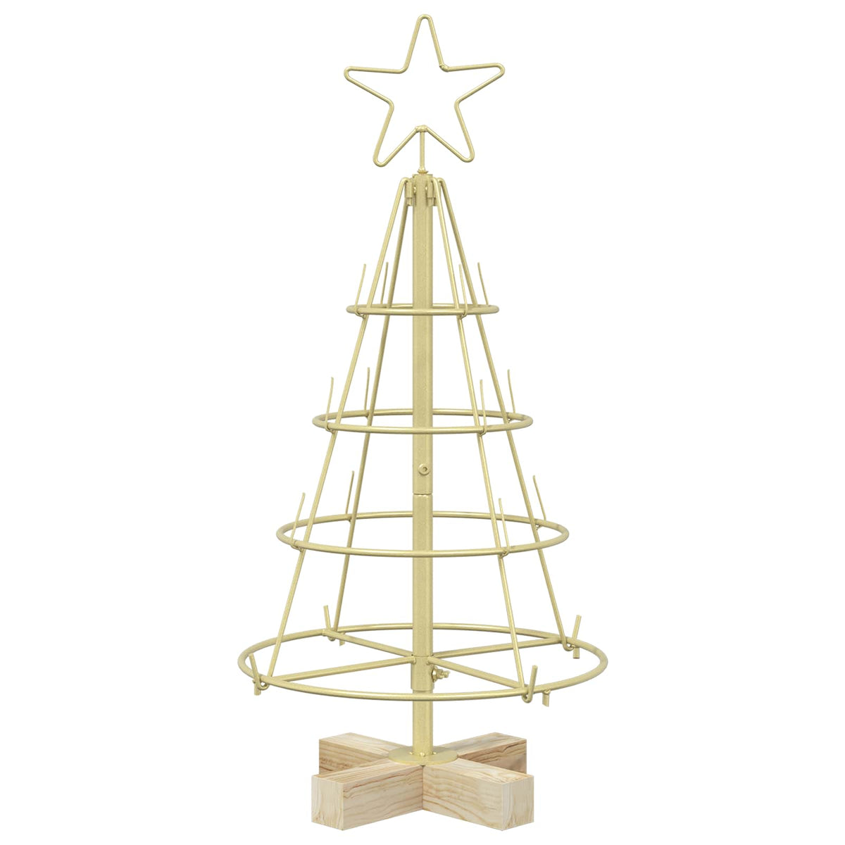 Kerst Cone Boom KUOPIO 60 cm Staal Goud