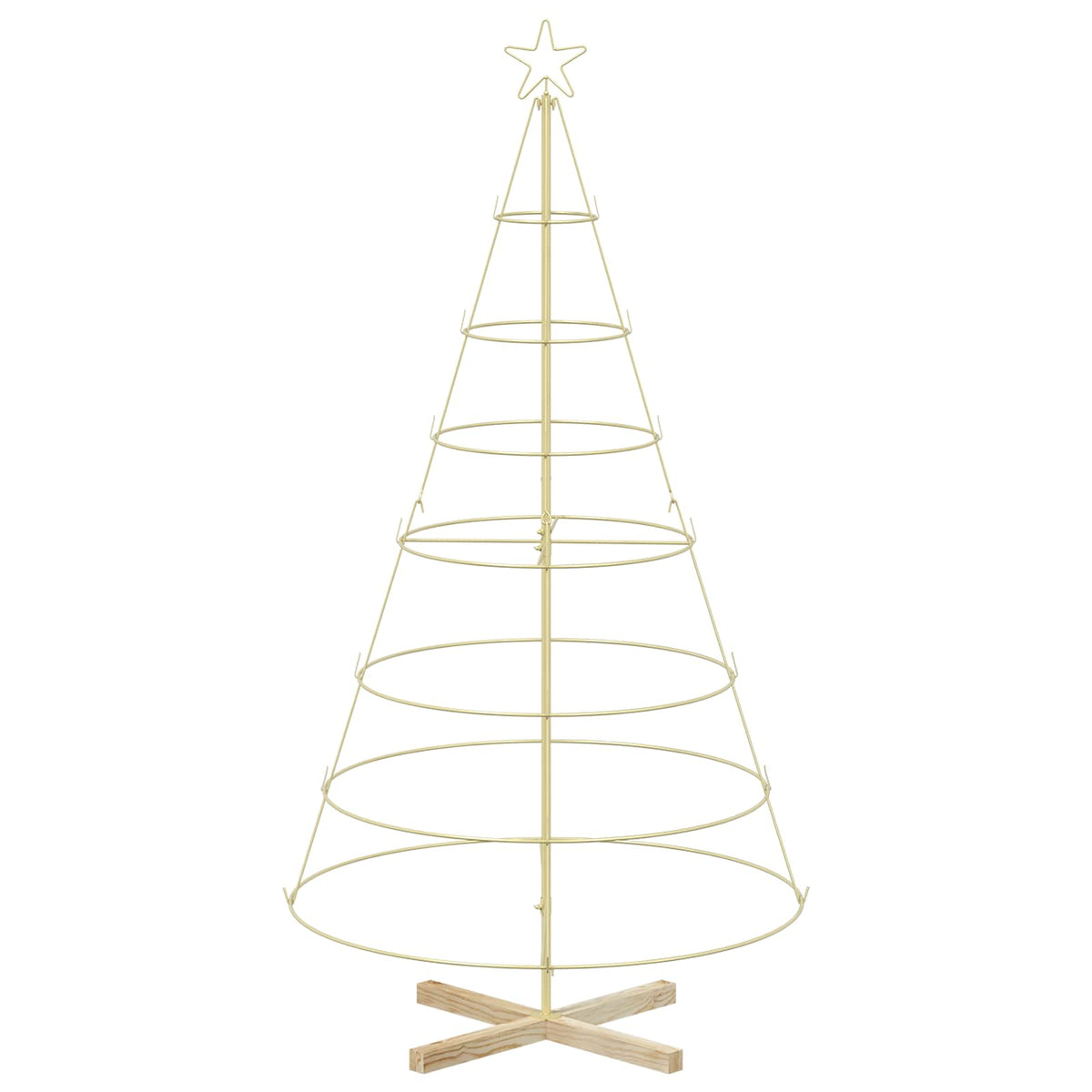Kerst Cone Boom KUOPIO 180 cm Staal Goud
