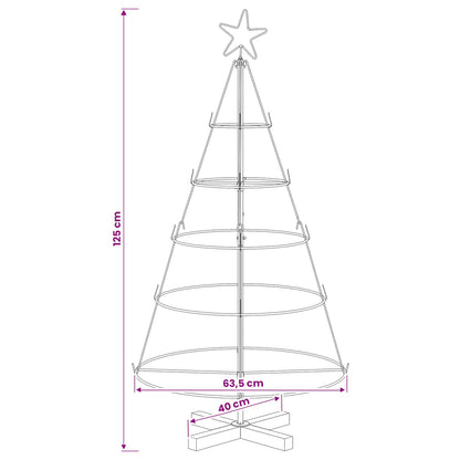 Kerst Cone Boom KUOPIO 125 cm Staal Wit