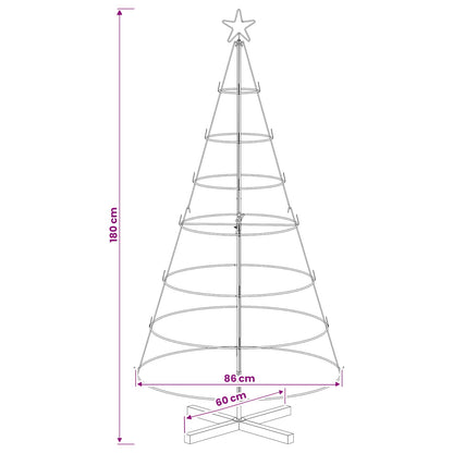 Kerst Cone Boom KUOPIO 180 cm Staal Wit