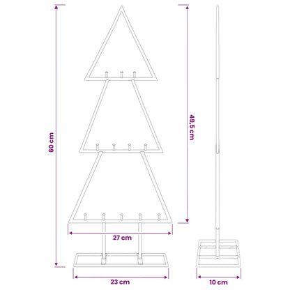 Metalen kerstboom met standaard KUOPIO 60 cm Staal Wit