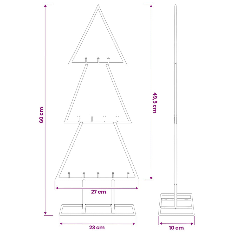 Metalen kerstboom met standaard KUOPIO 60 cm Staal Wit