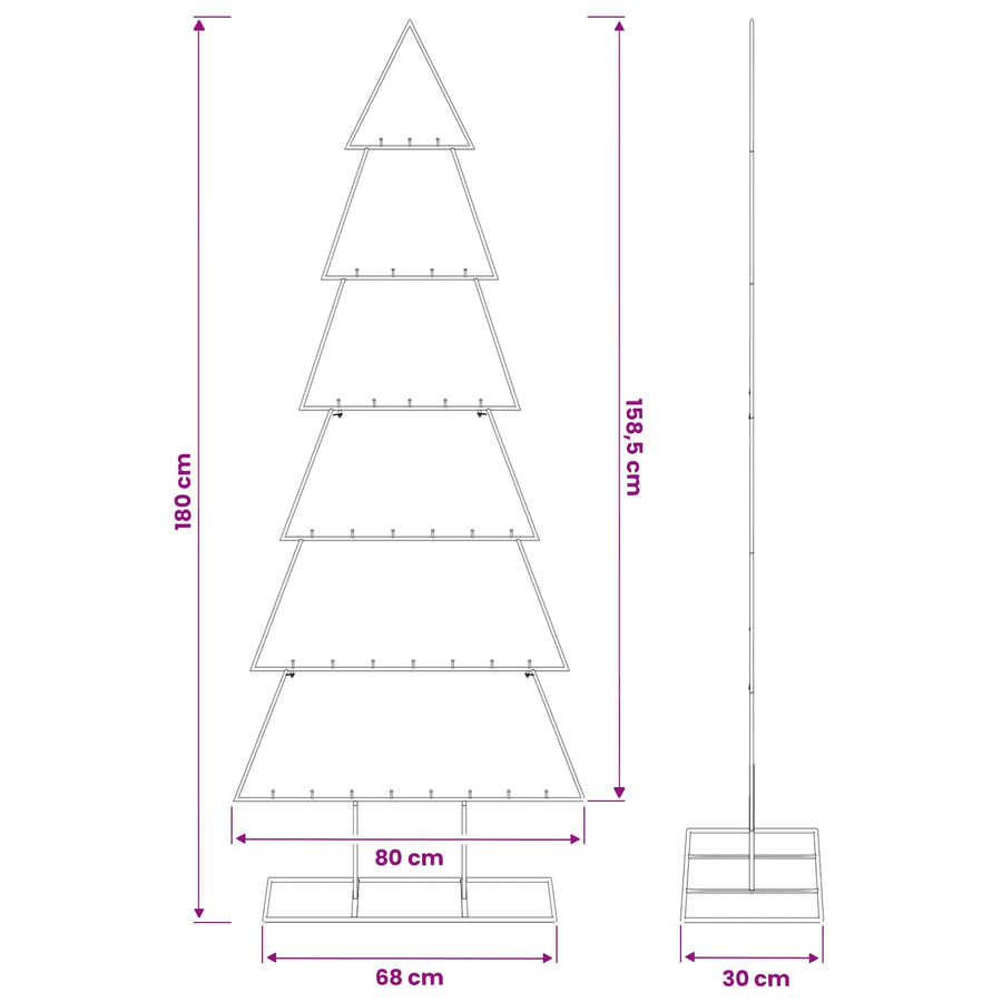 Metalen kerstboom met standaard KUOPIO 180 cm Staal Wit