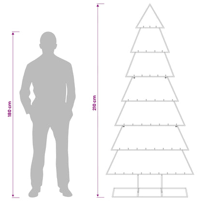 Metalen kerstboom met standaard KUOPIO 210 cm Staal Wit