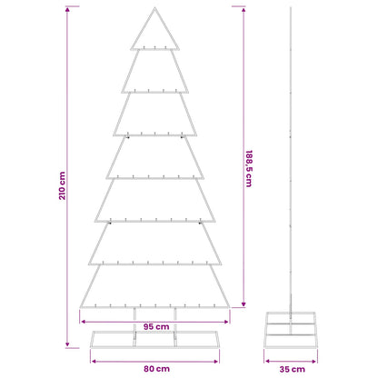 Metalen kerstboom met standaard KUOPIO 210 cm Staal Wit