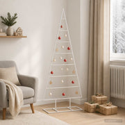 Metalen kerstboom 125 cm wit staal