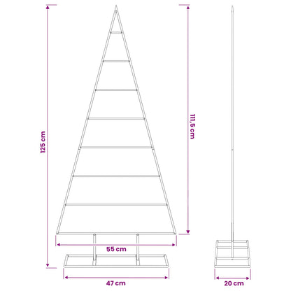 Metalen kerstboom KUOPIO 125 cm Poedergecoat staal Wit