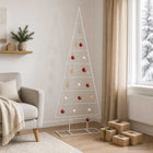 Metalen kerstboom 150 cm wit poedergecoat staal