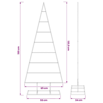 Metalen kerstboom KUOPIO 150 cm Poedergecoat staal Wit