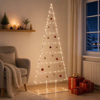 Metalen kerstboom KUOPIO 180 cm Poedergecoat staal Wit