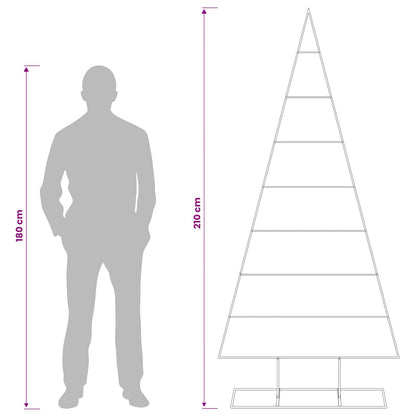 Metalen kerstboom KUOPIO 210 cm Poedergecoat staal Wit