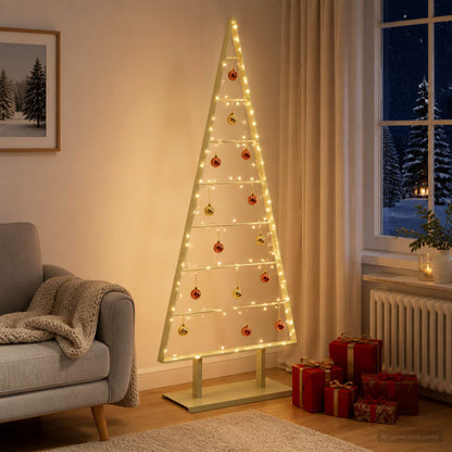 Metalen kerstboom KUOPIO 150 cm Staal Goud