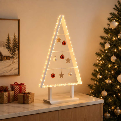 Metalen kerstboom KUOPIO 60 cm Staal Wit