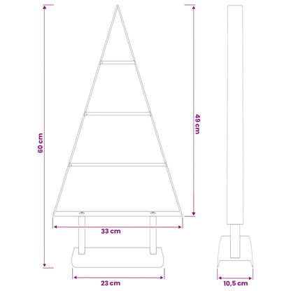 Metalen kerstboom KUOPIO 60 cm Staal Wit