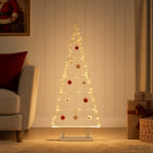 Metalen kerstboom 90 cm wit