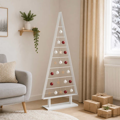 Metalen kerstboom KUOPIO 125 cm Staal Wit