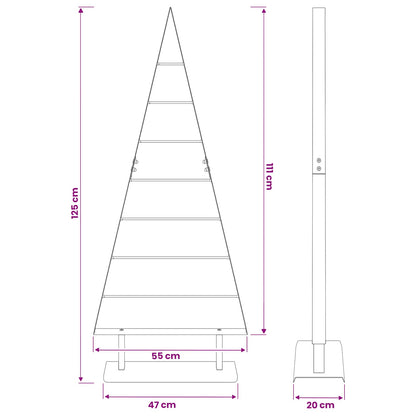 Metalen kerstboom KUOPIO 125 cm Staal Wit