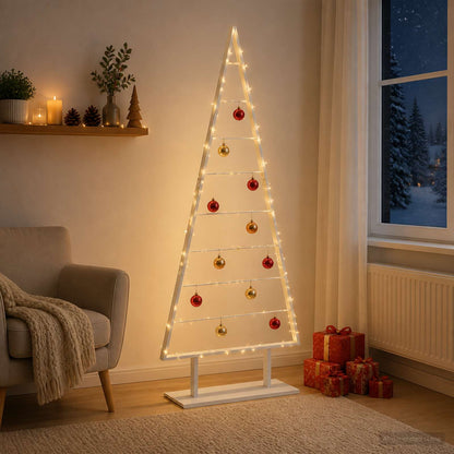 Metalen kerstboom KUOPIO 180 cm Staal Wit