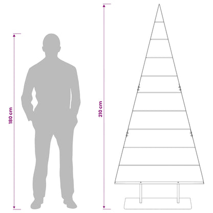 Metalen kerstboom KUOPIO 210 cm Staal Wit