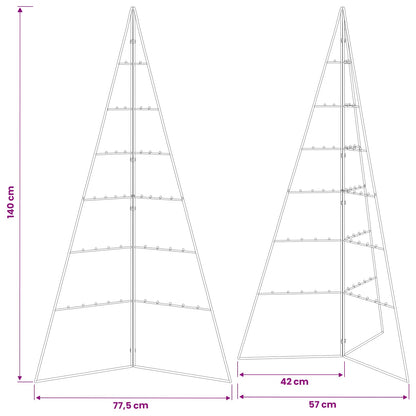 Metalen kerstboom KUOPIO 140 cm Staal Goud