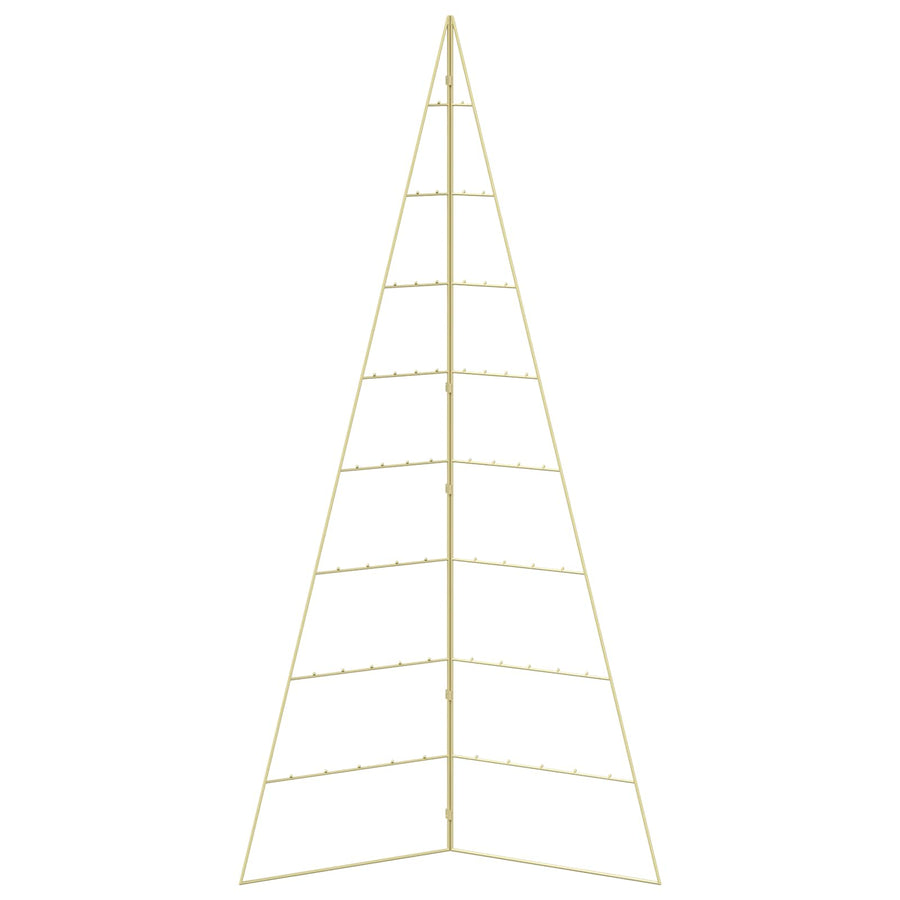 Metalen kerstboom KUOPIO 210 cm Staal Goud