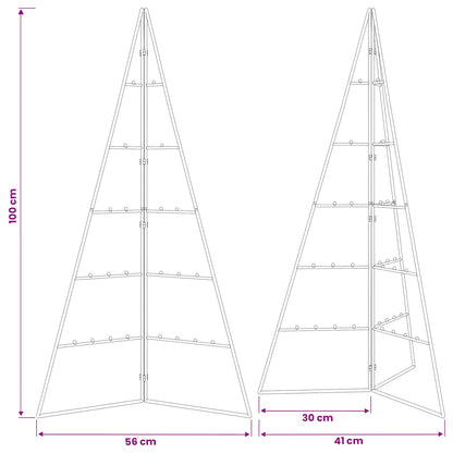 Metalen kerstboom KUOPIO 100 cm Staal Wit