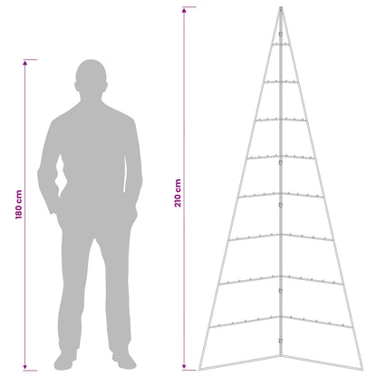 Metalen kerstboom KUOPIO 210 cm Staal Wit