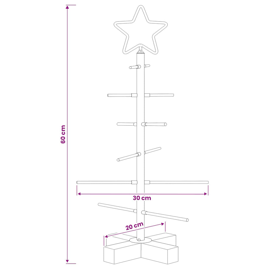 Metalen kerstboom met standaard KUOPIO 60 cm Staal Goud