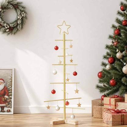 Metalen kerstboom met standaard KUOPIO 90 cm Staal Goud
