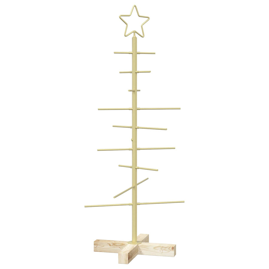 Metalen kerstboom met standaard KUOPIO 90 cm Staal Goud