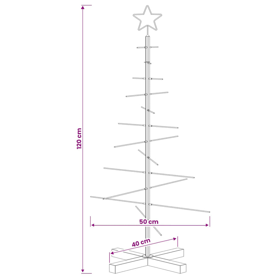 Metalen kerstboom met standaard KUOPIO 120 cm Staal Goud