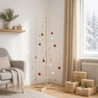 Metalen kerstboom KUOPIO 150 cm goud staal grenenhout