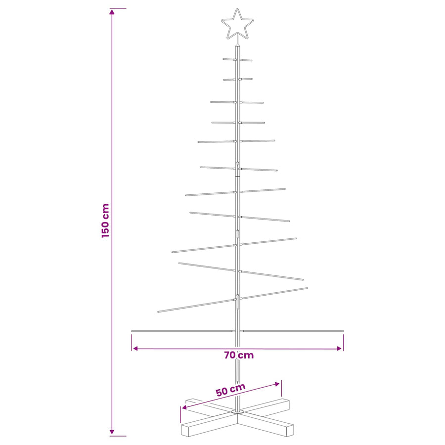 Metalen kerstboom met standaard KUOPIO 150 cm Staal Goud