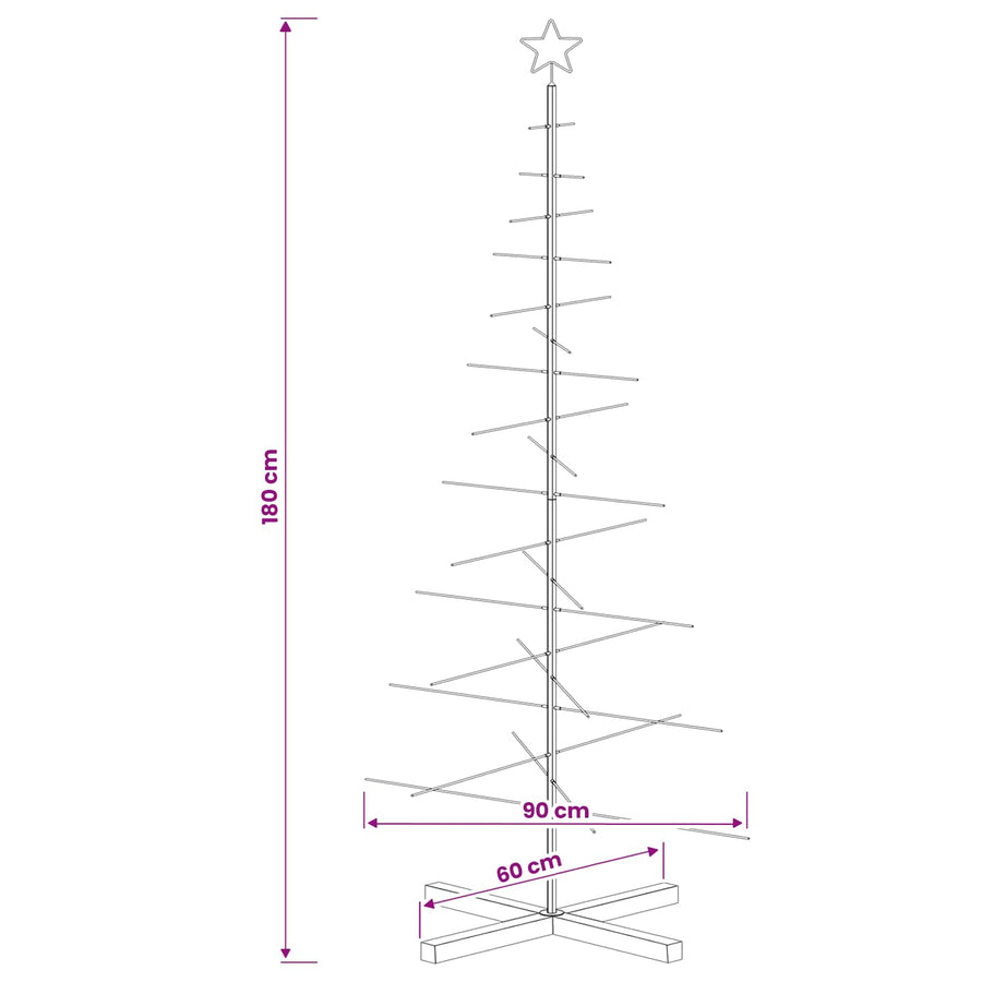 Metalen kerstboom met standaard KUOPIO 180 cm Staal Goud