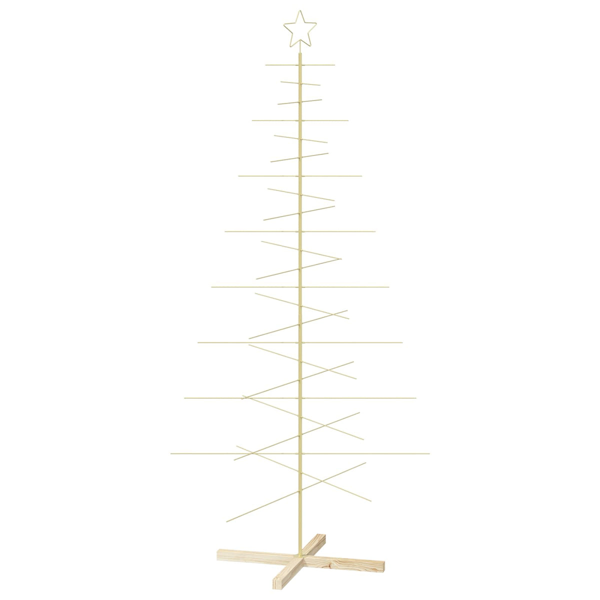 Metalen kerstboom met standaard KUOPIO 210 cm Staal Goud